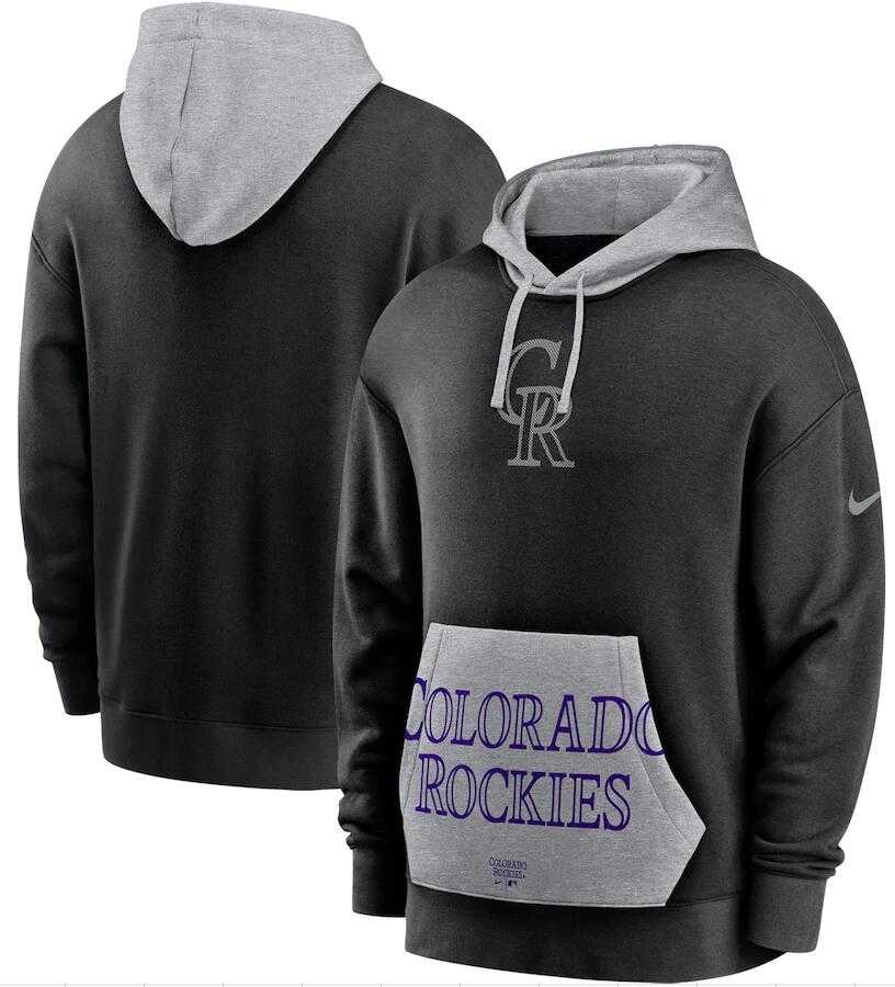 Men's Colorado Rockies Nike Black Heritage Tri Blend Pullover Hoodie,We sell and wholesale Men's Colorado Rockies Nike Black Heritage Tri Blend Pullover Hoodie on line form chian!